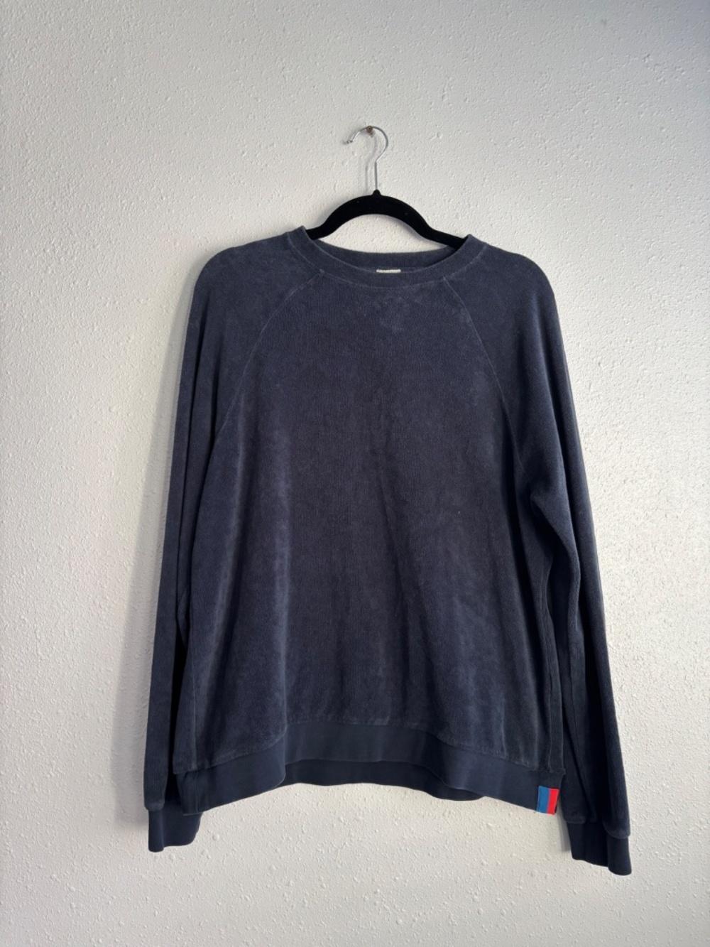 KULE Navy Blue Terry Crewneck Sweater - Size M
